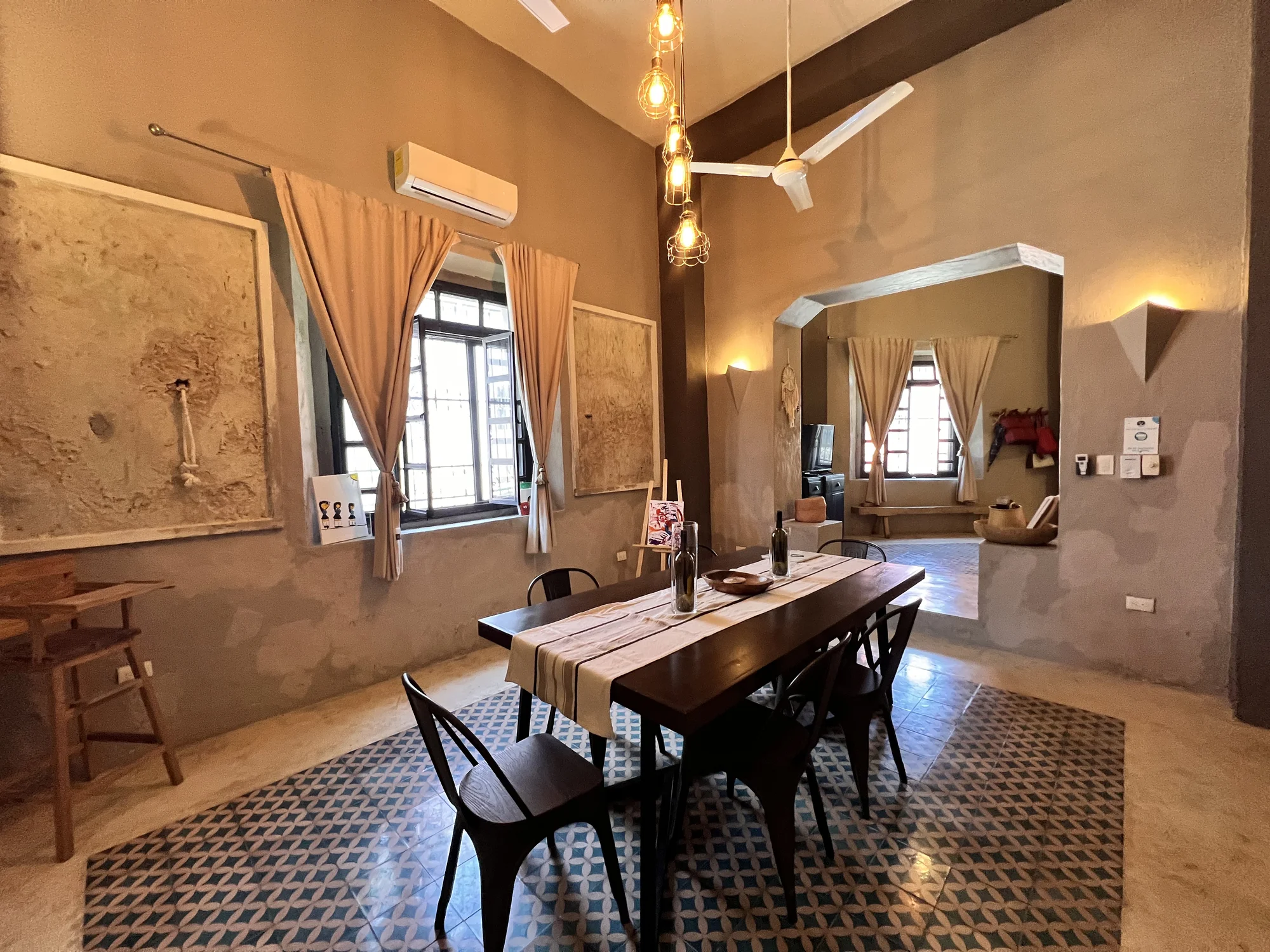 Luxury residential terrace overlooking palm trees in Mérida